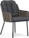 Santika Furniture Fasano/Valerio 240 cm dining tuinset 7-delig Grijs-antraciet