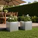 Maison Exclusive - Lot de 2 pots de jardin, argenté, 25 x 25 x 25 cm