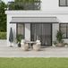 Maison Exclusive - Parasol rétractable, anthracite et blanc, 5x3 mètres, tissu et aluminium