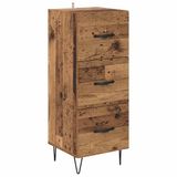 vidaXL Dressoir Oud hout 34 x 34,5 x 90 cm Bewerkt hout