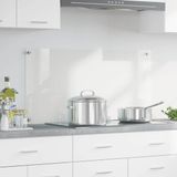 vidaXL Keukenachterwand Transparant 100 x 50 cm Gehard Glas