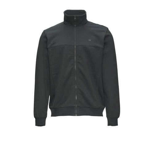 s.Oliver sweatvest met logo antraciet