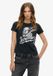 Superdry Dames T-shirt met Posterprint en Aansluitende Pasvorm - Zwart - Maat 40