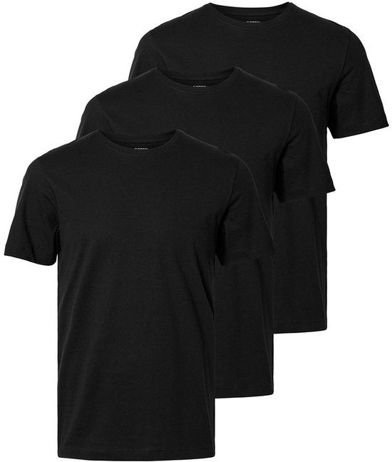 Selected Cormac T-shirt Met Korte Mouwen 3 Eenheden Zwart S Man