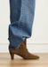 Manfield - Dames - Bruine suède slouchy enkellaarsjes - Maat 39