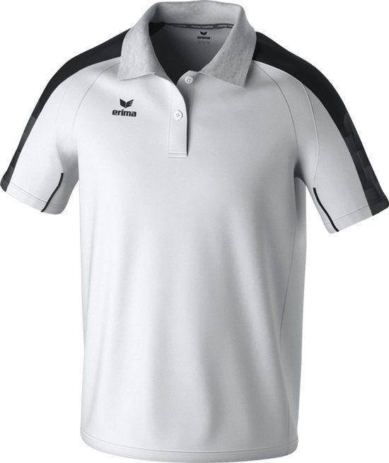 Erima Evo Star Polo Heren - Wit / Zwart - Maat M