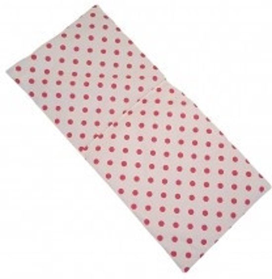 Van Dijk Toys Bedbekleding/dekje Wit met roze stippen