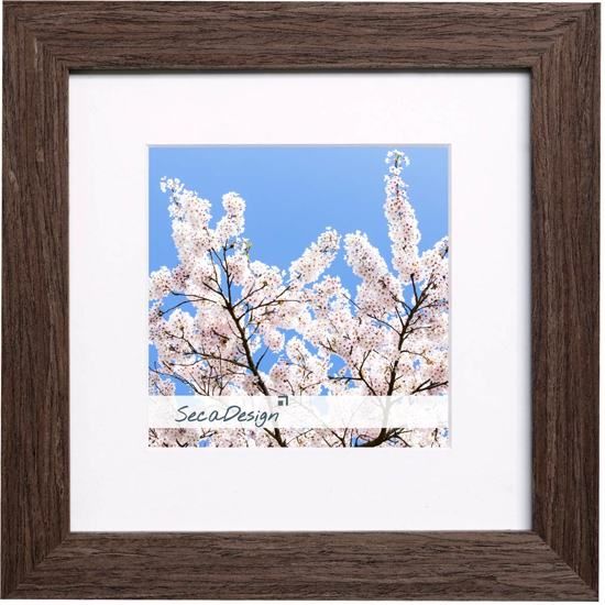 SecaDesign Fino Fotolijst Hout - Donkerbruin - 15x15 / 10x10 cm
