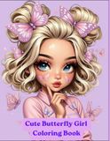 Cute Butterfly Girl Coloring Book