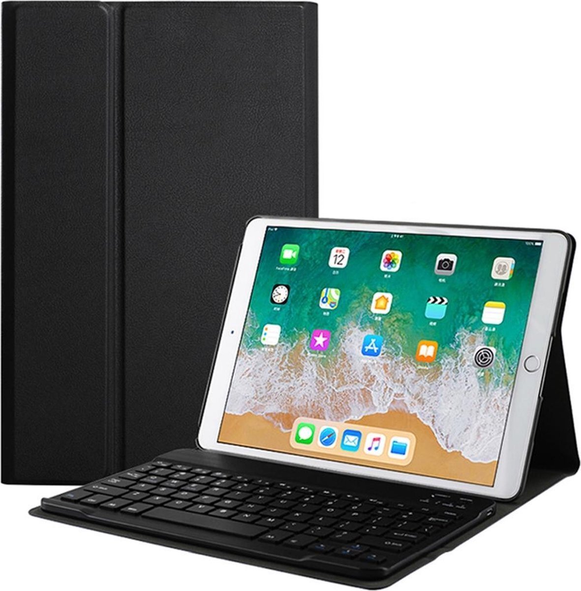 - Bluetooth Keyboard Bookcase iPad 2 / 3 / 4 tablethoes - Zwart
