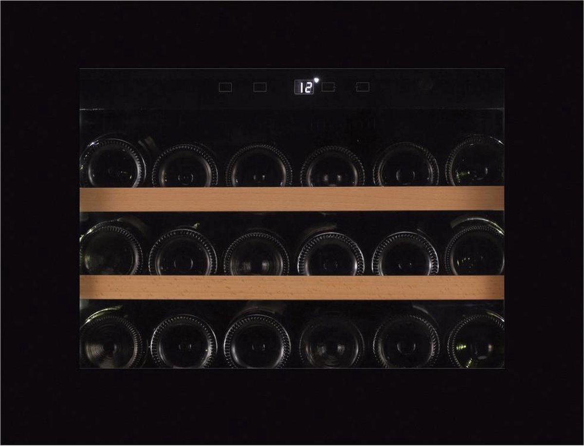 Dunavox Glance-18 - Inbouw wijnkoelkast nismaat 45 cm - Push Open -1 T°