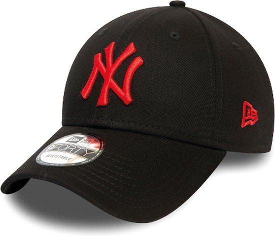 New Era New York Yankees League Essential 940 Cap - Black/Red - One Size