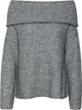 Vero Moda VMERA Gebreide pullover Off Shoulder Grijs Melange