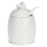 LA PORCELLANA WIT - suikerpot met theelepel Aperegina