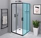 Gelco Sigma Porte de douche - 100 cm - Noir mat/Verre transparent