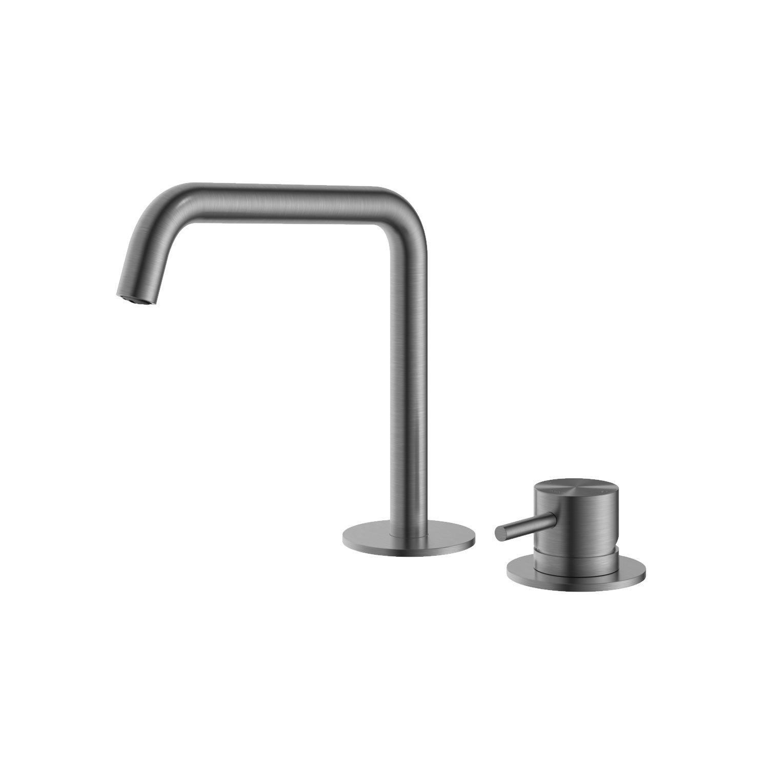 hotbath Archie Wastafelmengkraan 2-gats Geborsteld Gunmetal PVD