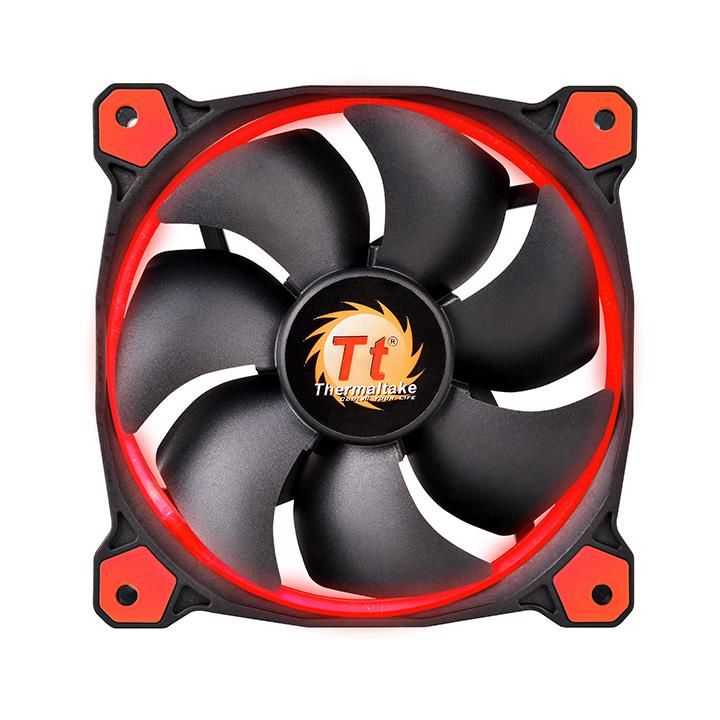 Thermaltake Riing 12 - 120mm Red LED Case Fan - Black/Red