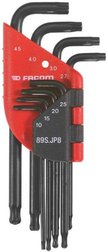 FACOM TORX-inbussleutels met ronde kop in houder 89S.JP8A