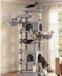 Feandrea Krabpaal XXL, Grote Kattenboom met Kattenhuis, 55 x 45 x 206 cm | Stabiele Klimtoren voor Meerdere Katten, met Sisalpalen en Krabplanken, Hangmat, Duif grijs, CLAWFY Collectie PCT021G101