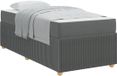 vidaXL Cadre de lit Tissu Gris foncé 80 x 200 cm