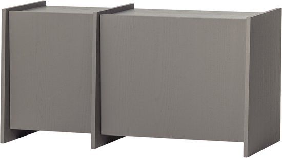 WOOOD Brock Tv Meubel 102 CM - Essen Fineer - Warmgrijs