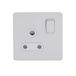 Schneider Electric GU3490WPW Ultimate schroefloos, geschakelde dubbel stopcontact met platte plaat, enkelpolig, 15 A, wit gelakt met wit inzetstuk