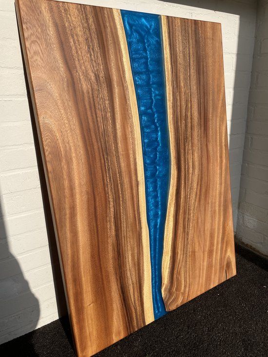 ALBRUS Exclusive Epoxy Resin Salontafel - Boomstam - Industrieel - 96x68x50cm - X-poot