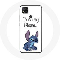 Maniacase Etui voor Xiaomi Redmi 9C Lilo en Stitch Schattige witte achtergrond