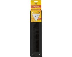 Deltafix Brievenbusborstel - zwart - aluminium - 34 x 8,3 cm