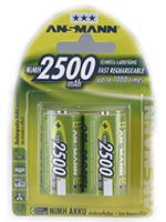 Ansmann 5030912 - Huishoudelijke batterijen - Nikkel-Metaalhydride (NiMH) - 2500 mAh - Zilver