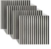 Merkloos Relaxdays Akoestische panelen - 4 stuks - 60x60 cm - lichtgrijs