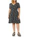 Amazon Essentials Dames Fit & Flare Jurk met Korte Mouwen en V-hals