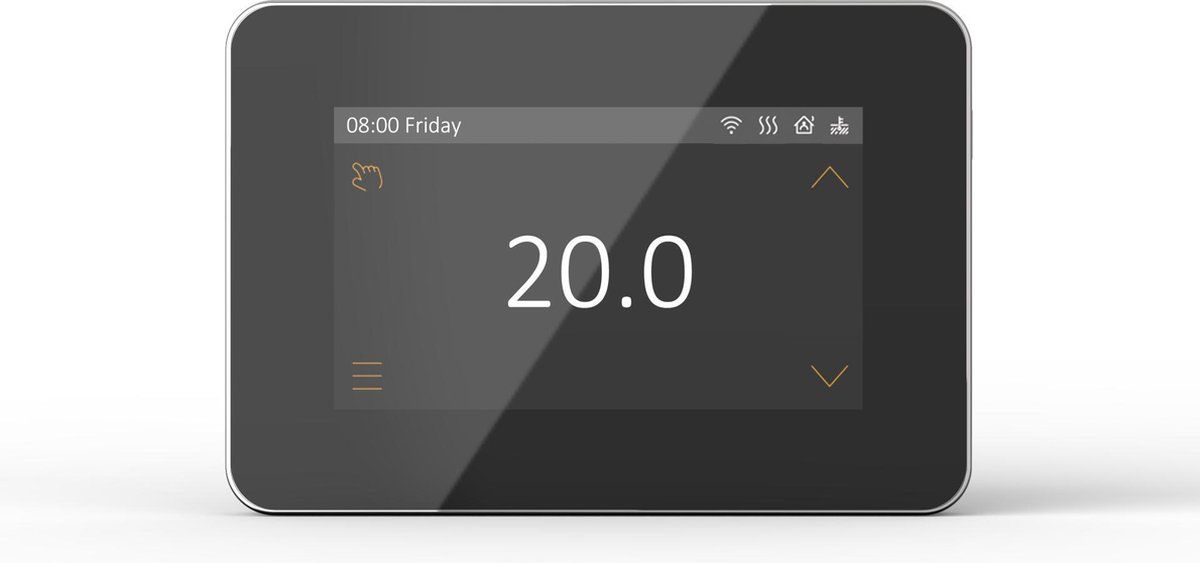 Elektrische vloerverwarming thermostaat Zwart - V1 pro touch wifi design