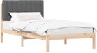 vidaXL Bedframe met gestoffeerd hoofdeinde, donkergrijs, 100 x 200 cm