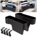 Icecat Bekerhouder voor in de auto, bekerhouder, PU-leer, auto-organizer, opbergdoos voor koffie, drank, fles, melk, tweedelige set voor hoofdbestuurder en passagiers