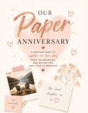 Our Paper Anniversary: A First Wedding Anniversary Gift for Husband or Wife – Guided Photo Album, Memory Book and Keepsake Journal for Our Love Story