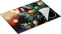 Chefcare Inductie Beschermer Kerstboom met Lichtjes - 75x55 cm - Multicolor