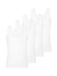 Uncover by Schiesser Women's White Cotton Lace Tank Top XXL (4-Pack)