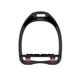 Flex-on Aluminium stijgbeugels plat grip noir/noir/rose