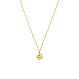 Lucardi Dames Zilveren goldplated ketting met hanger voor dames - Ketting - 925 Zilver - Goudkleurig - 48 cm