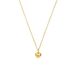 Lucardi Dames Zilveren goldplated ketting met hanger voor dames - Ketting - 925 Zilver - Goudkleurig - 48 cm
