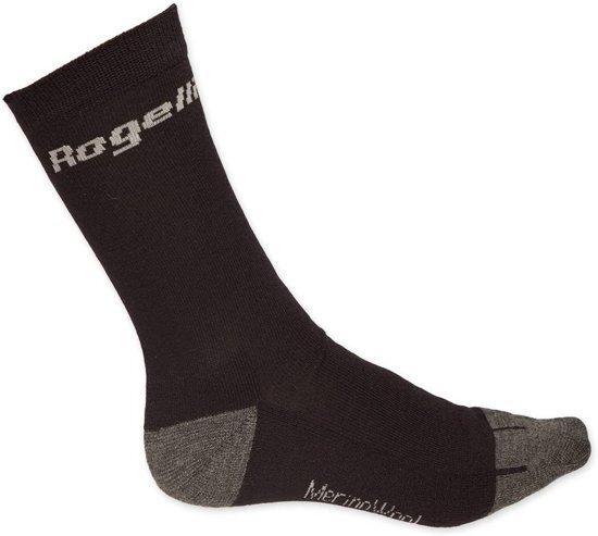 Rogelli Merinowol Fietssokken - Maat 36-39 - Unisex - zwart/grijs