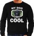 Bellatio Decorations Friese stabij Honden Trui / Sweater My Dog Is Serious Cool Zwart - Heren - Friese Stabijs Liefhebber Cadeau Sweaters XXL