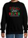 Bellatio Decorations Kersttrui voor kinderen - Santa little helper - zwart - 152/164