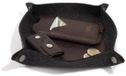 Pack & Smooch Pocket Emptor porte-clés support de téléphone portable | 100% laine mérinos | cuir tanné végétal | couleur : anthracite/brun foncé