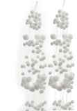 Decoris guirlande boules de neige - 2x - blanc - 78 cm