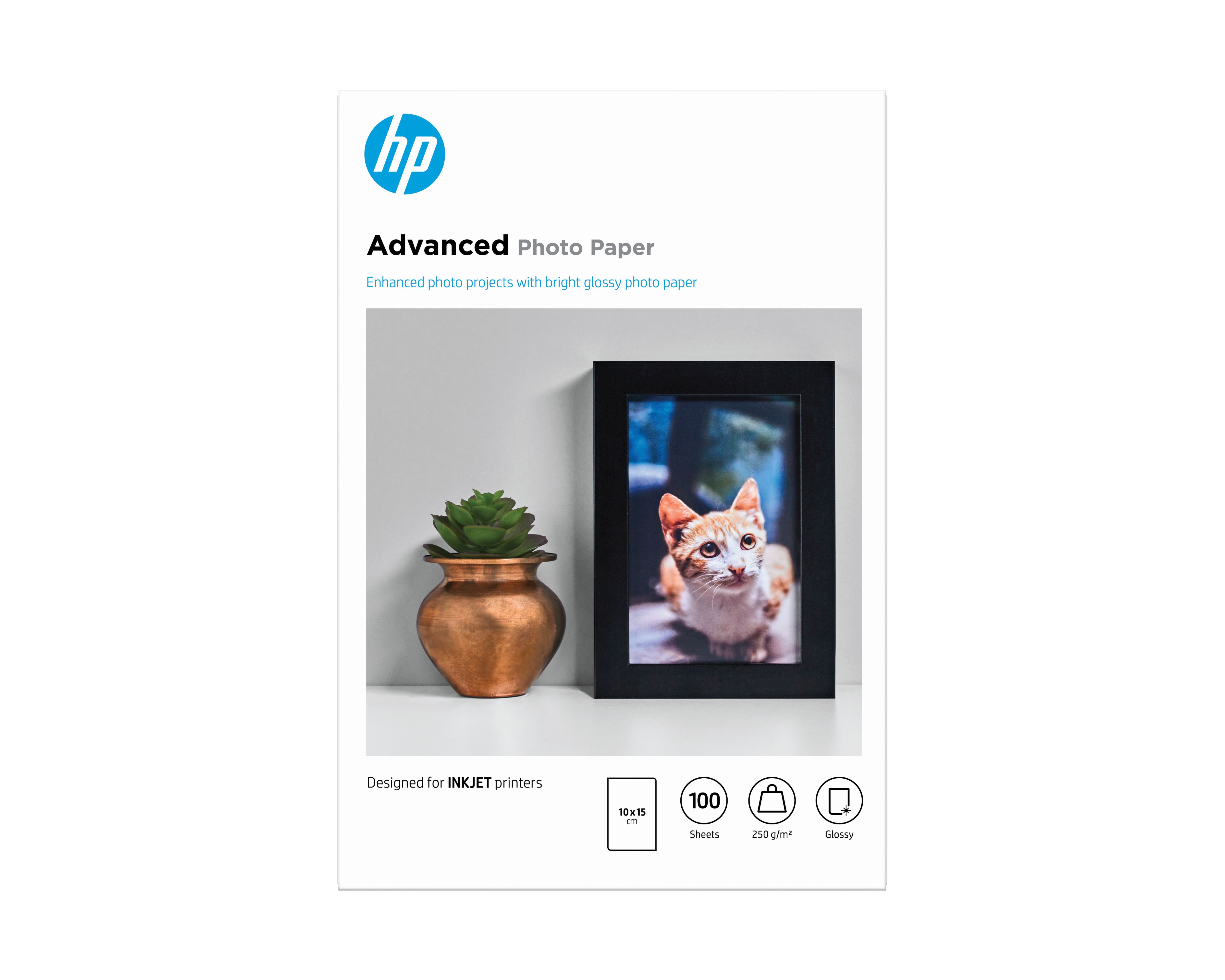 HP Advanced Photo Paper - 10x15cm - 250gsm - 100 Sheets