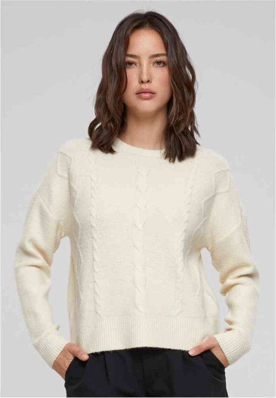 Urban Classics Cabel Knit Sweater - Beige - S - Women
