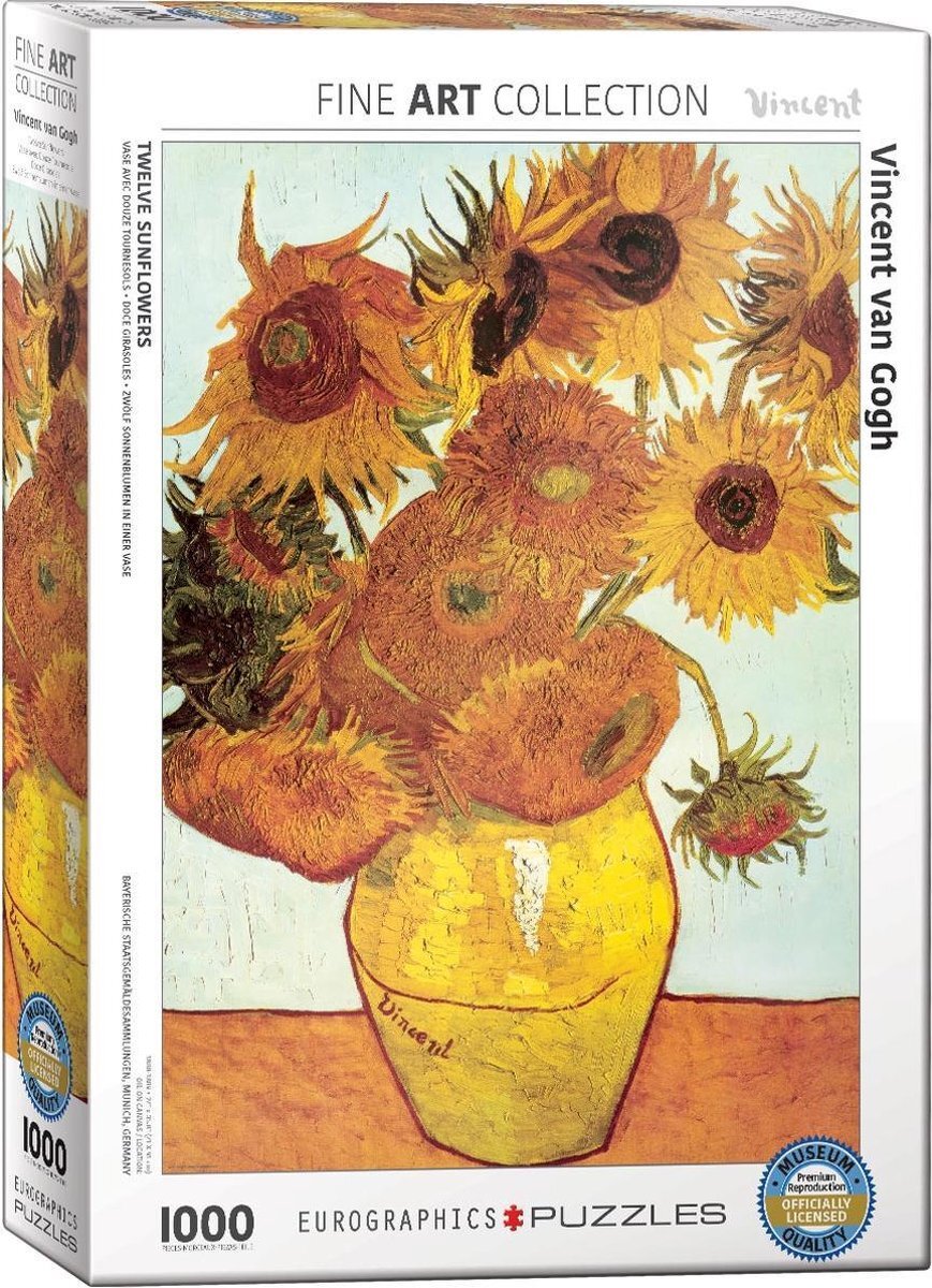 Eurographics Twelve Sunflowers - Vincent van Gogh Puzzel (1000 stukjes)