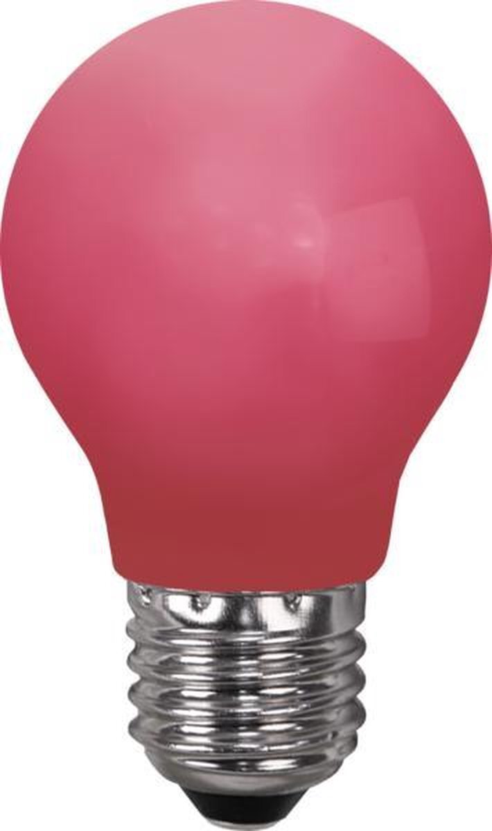 Star Trading Decoration LED, E27, red Globe, 3 LM, polycarbon, ca. 5,5x9,6 cm, 230 V / 0,9 W, 1 pc. in carton